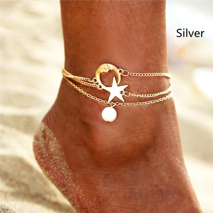 Gleaminggems™ Simple Three-layer 3 Ankle Chain