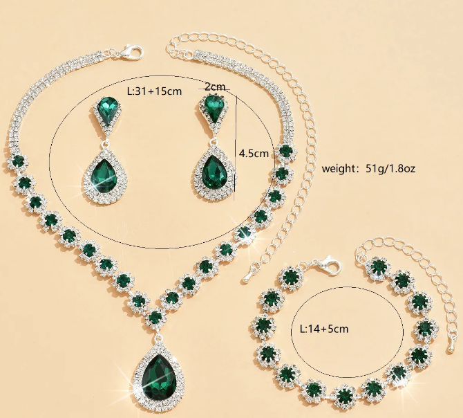 Gleaminggems™ 3 piece luxury necklace set